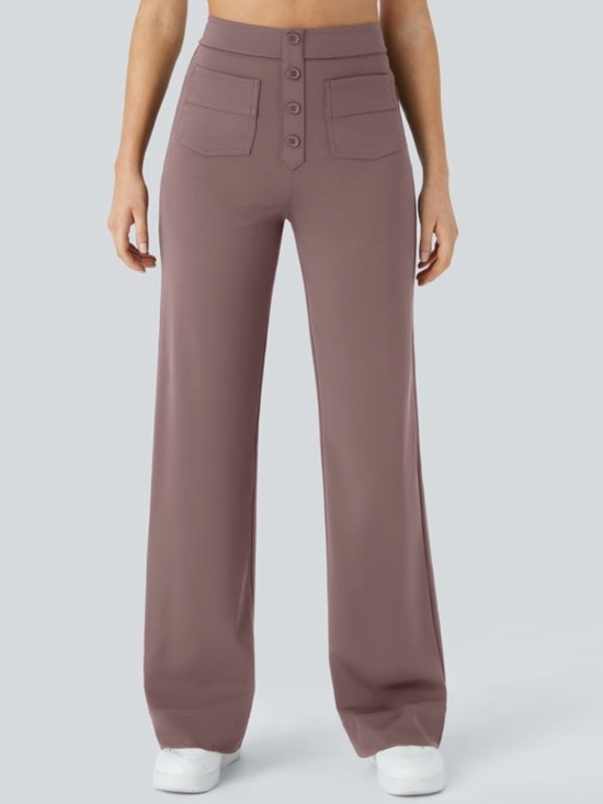 HALARA Pants - HALARA DayStretch High Waisted Pockets Straight Leg Casual Pants Size M Petite